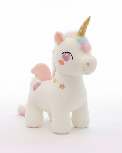 huge unicorn plush stuffed animal - white-bg