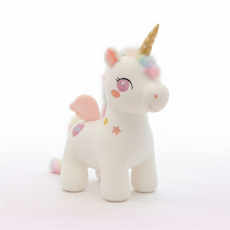 huge unicorn plush stuffed animal - white-bg