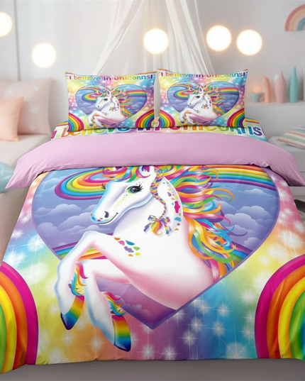 i believe unicorns rainbow unicorn bedding - lifestyle