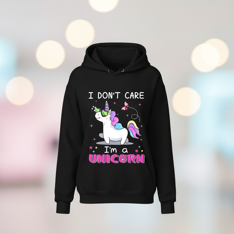 i dont care im a unicorn hoodie - lifestyle