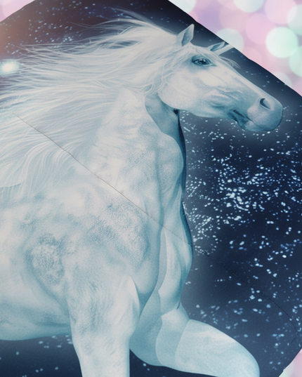 ice crystal unicorn bedding - detail