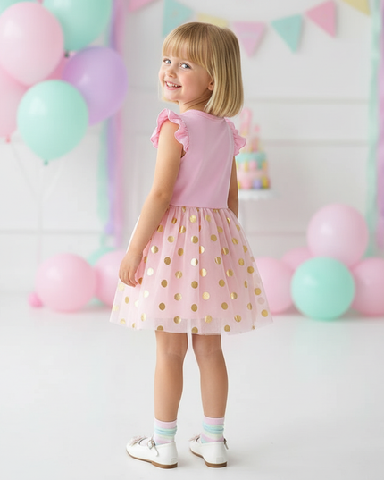 infant unicorn dress - back