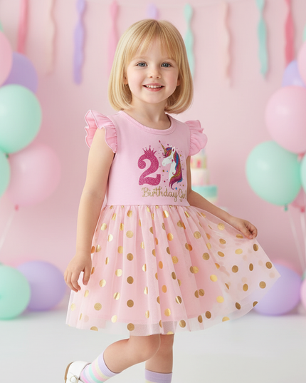 infant unicorn dress - front