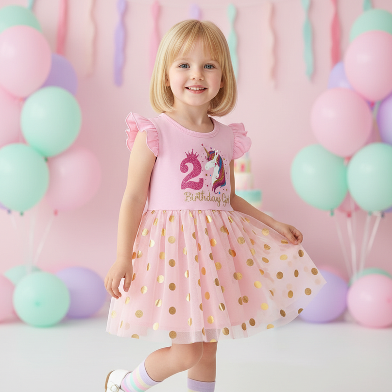 infant unicorn dress - front
