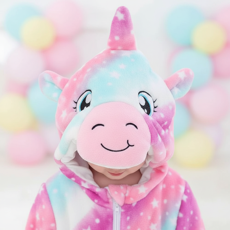 infant unicorn onesie - detail