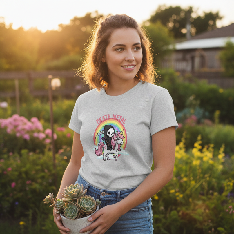 infant unicorn shirt - in-use