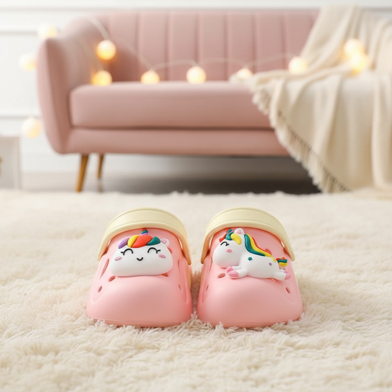 infant unicorn slippers - lifestyle