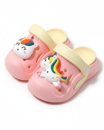 infant unicorn slippers - white-bg