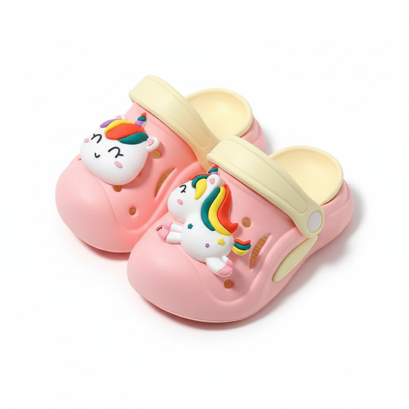 infant unicorn slippers - white-bg