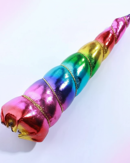 iridescent unicorn horn - white-bg