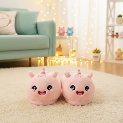 joyful unicorn slippers - lifestyle