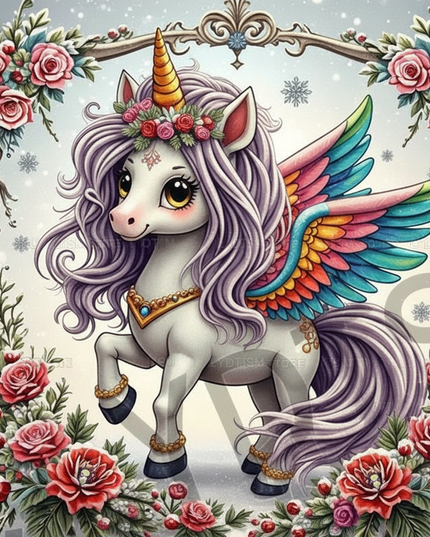 kawaii fairy unicorn kids backpack - detail