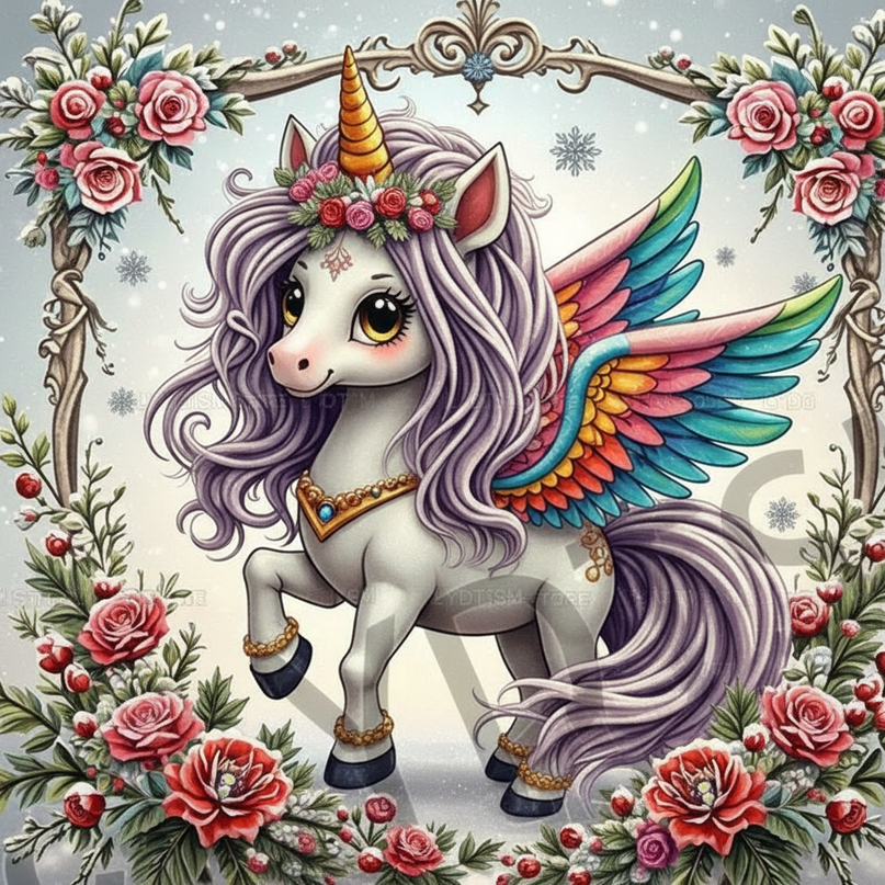 kawaii fairy unicorn kids backpack - detail