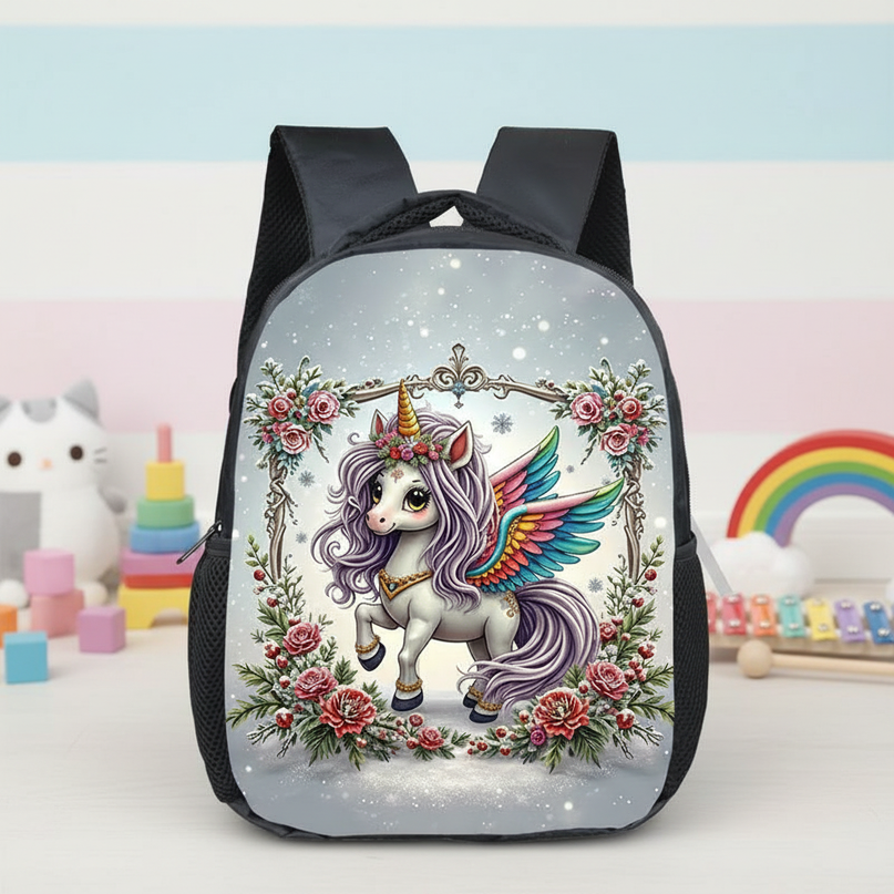 kawaii fairy unicorn kids backpack - lifestyle