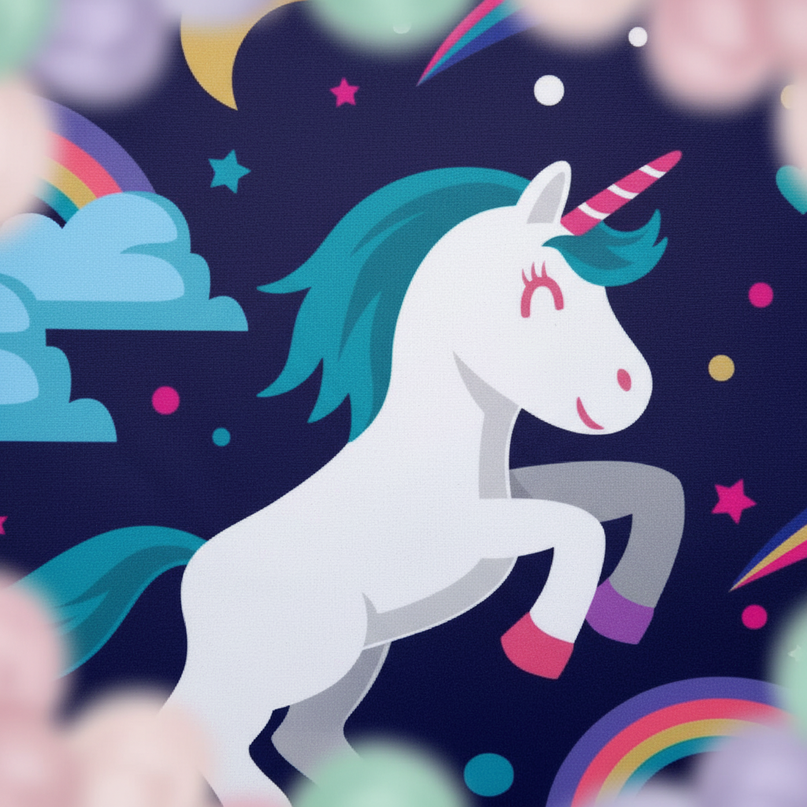 kawaii unicorn backpack - detail