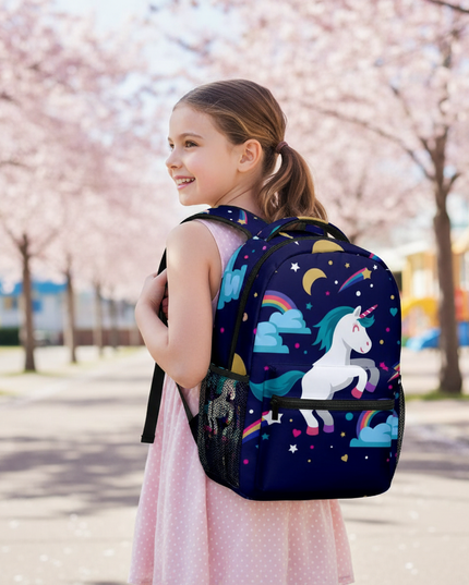 kawaii unicorn backpack - in-use
