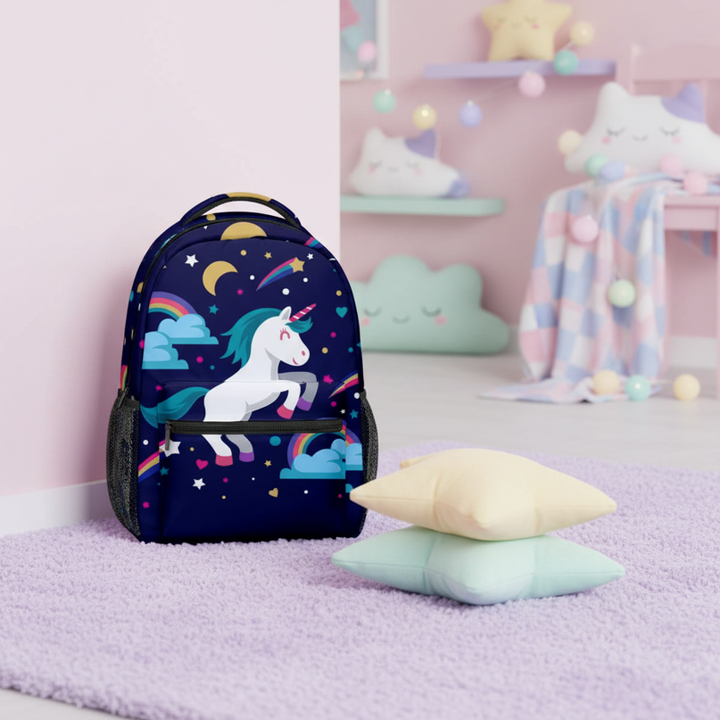 kawaii unicorn backpack - lifestyle