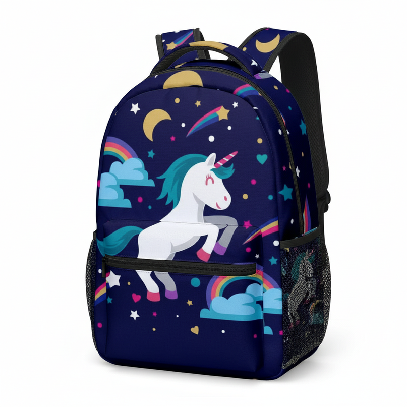 kawaii unicorn backpack - white-bg
