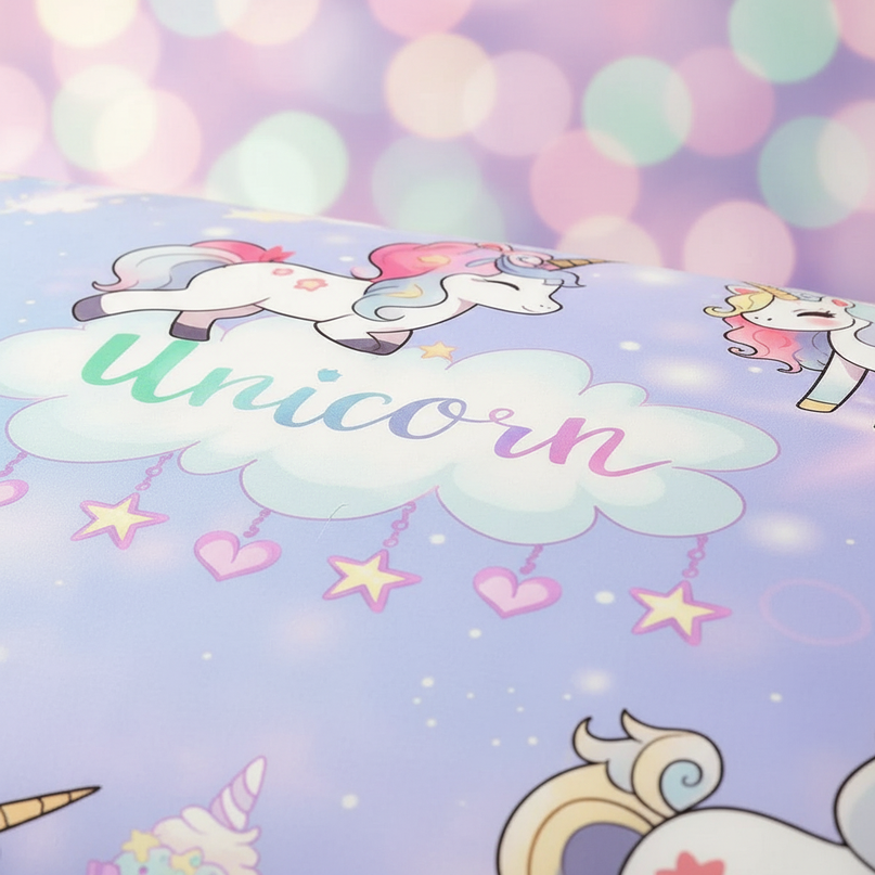 kawaii unicorn bedding - detail