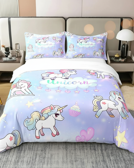 kawaii unicorn bedding - lifestyle