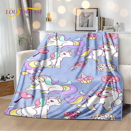 kawaii unicorn blanket - lifestyle