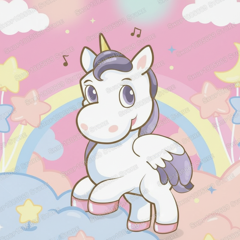 kawaii unicorn coin purse - detail