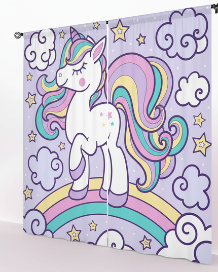 kawaii unicorn curtains - white-bg