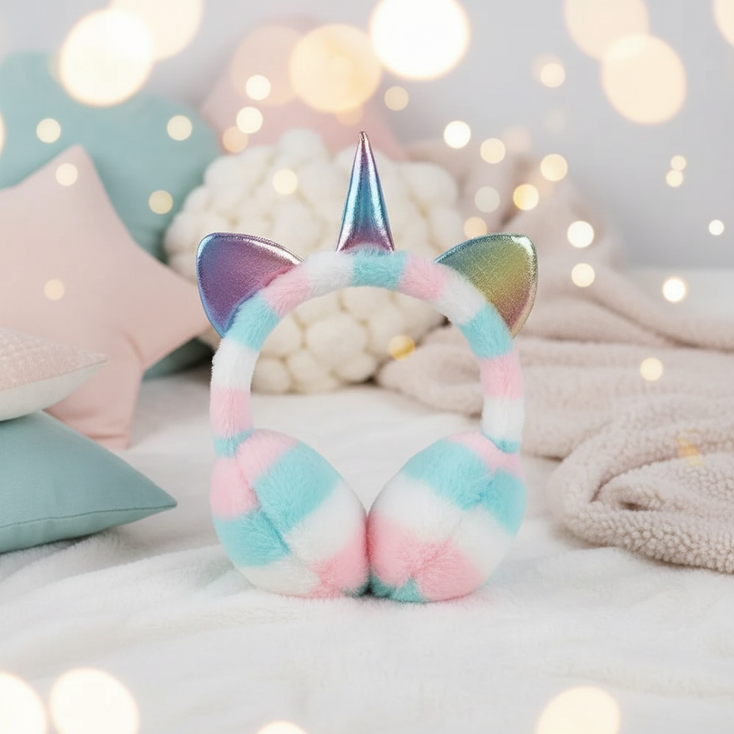 kawaii unicorn earmuffs - lifestyle