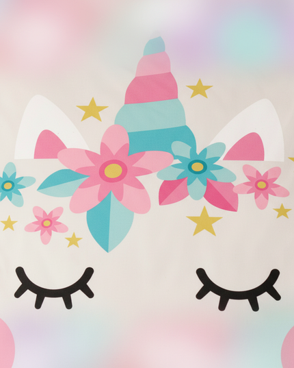 kawaii unicorn face bedding - detail