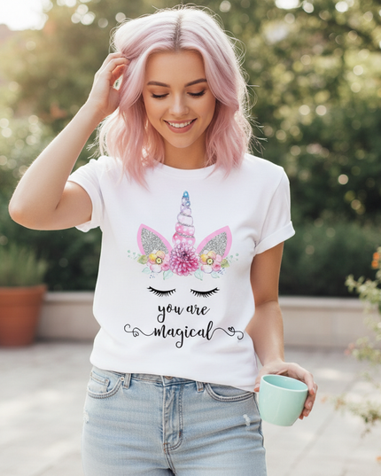 kawaii unicorn girl shirt - lifestyle