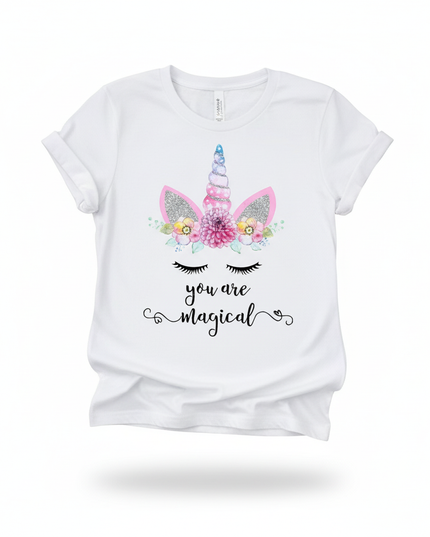 kawaii unicorn girl shirt - white-bg