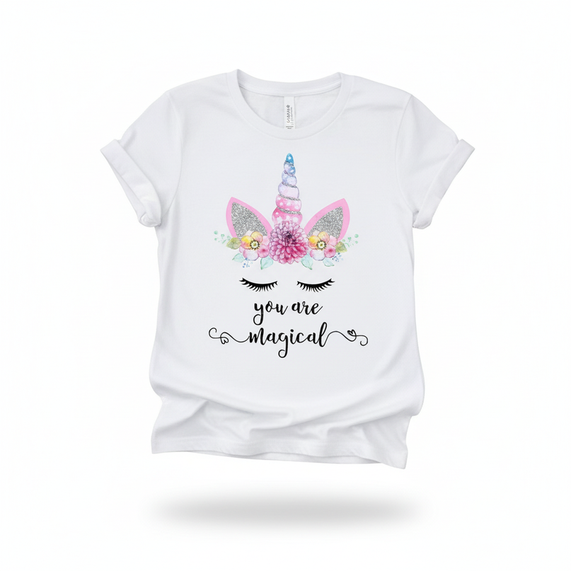 kawaii unicorn girl shirt - white-bg