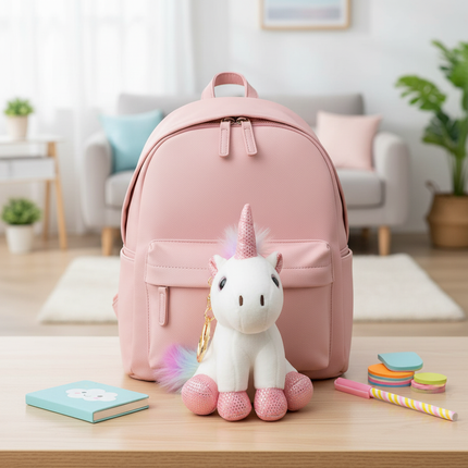 kawaii unicorn keychain - lifestyle