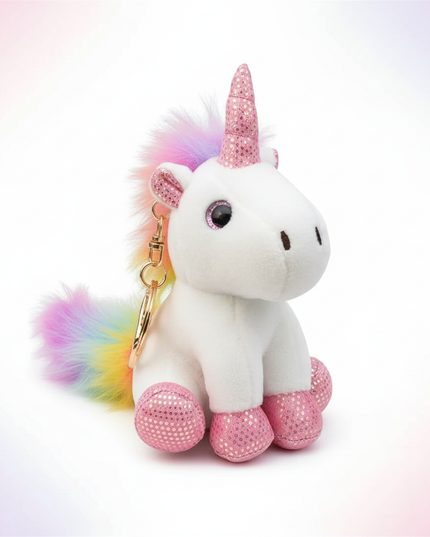 kawaii unicorn keychain - white-bg