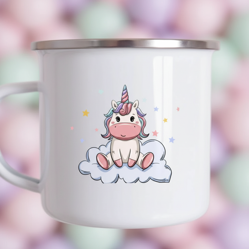 kawaii unicorn mug - detail