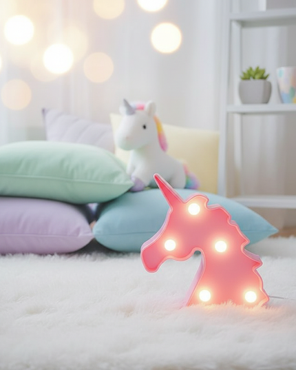 kawaii unicorn night light - lifestyle