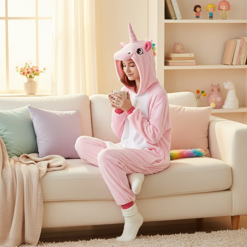 kawaii unicorn onesie - lifestyle