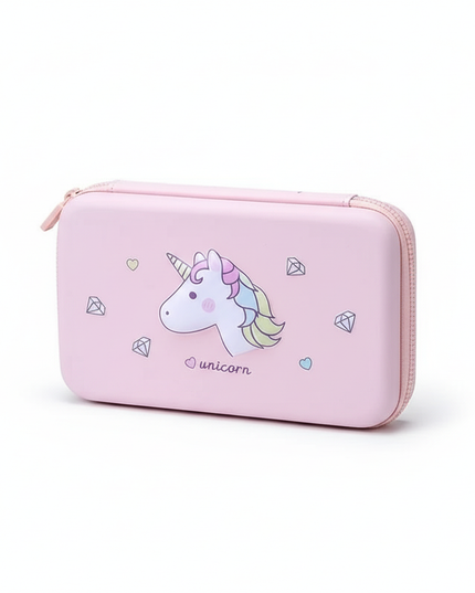 kawaii unicorn pencil case - white-bg