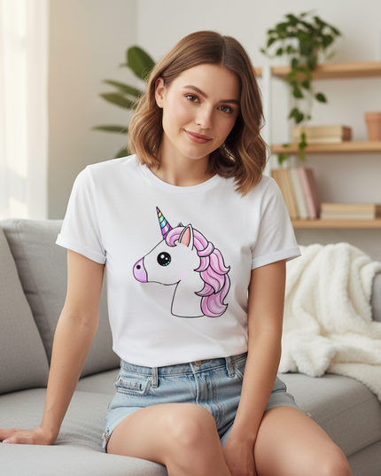 kawaii unicorn print shirt - lifestyle