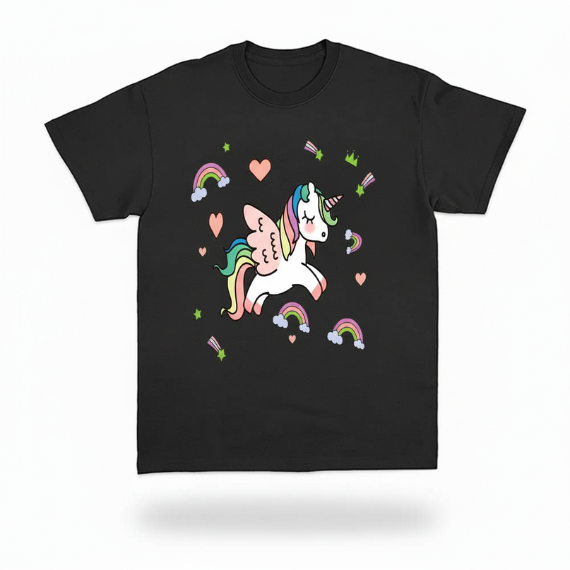 kawaii unicorn shirt - white-bg