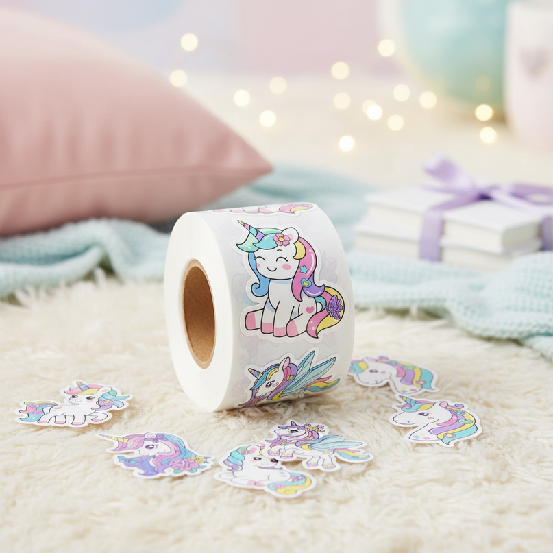 kawaii unicorn stickers - lifestyle