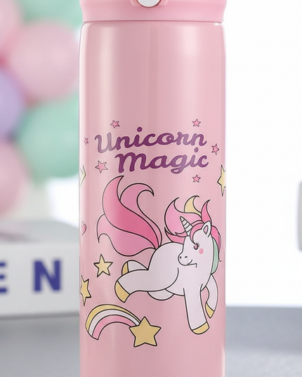 kawaii unicorn water bottle - detail