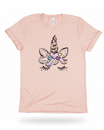 kawaii unicorn women shirt - white-bg