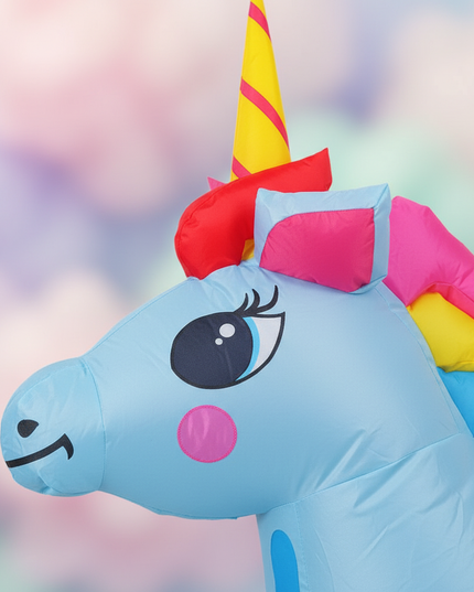 kids blow up inflatable costume unicorn - detail