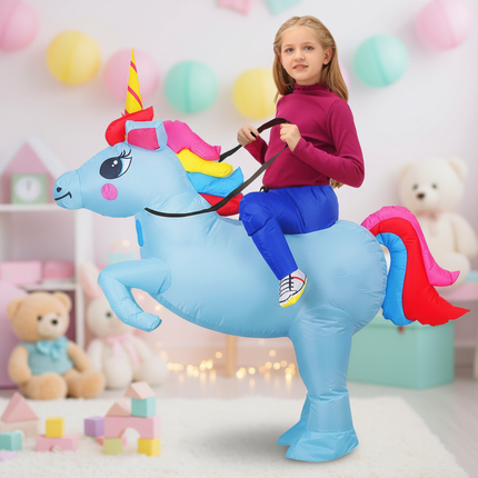 kids blow up inflatable costume unicorn - lifestyle