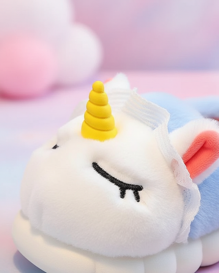 kids lovely unicorn slippers - detail