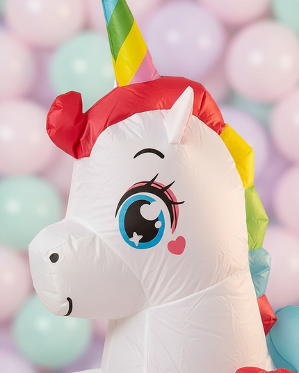 kids ride on inflatable costume unicorn - detail