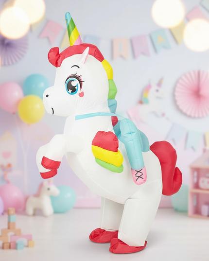 kids ride on inflatable costume unicorn - lifestyle