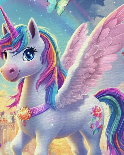 kids unicorn backpack - detail