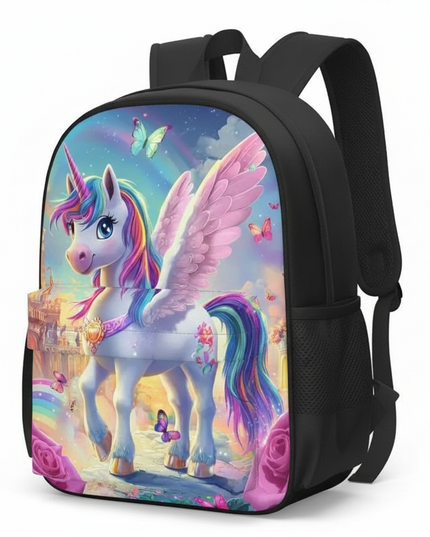 kids unicorn backpack - white-bg